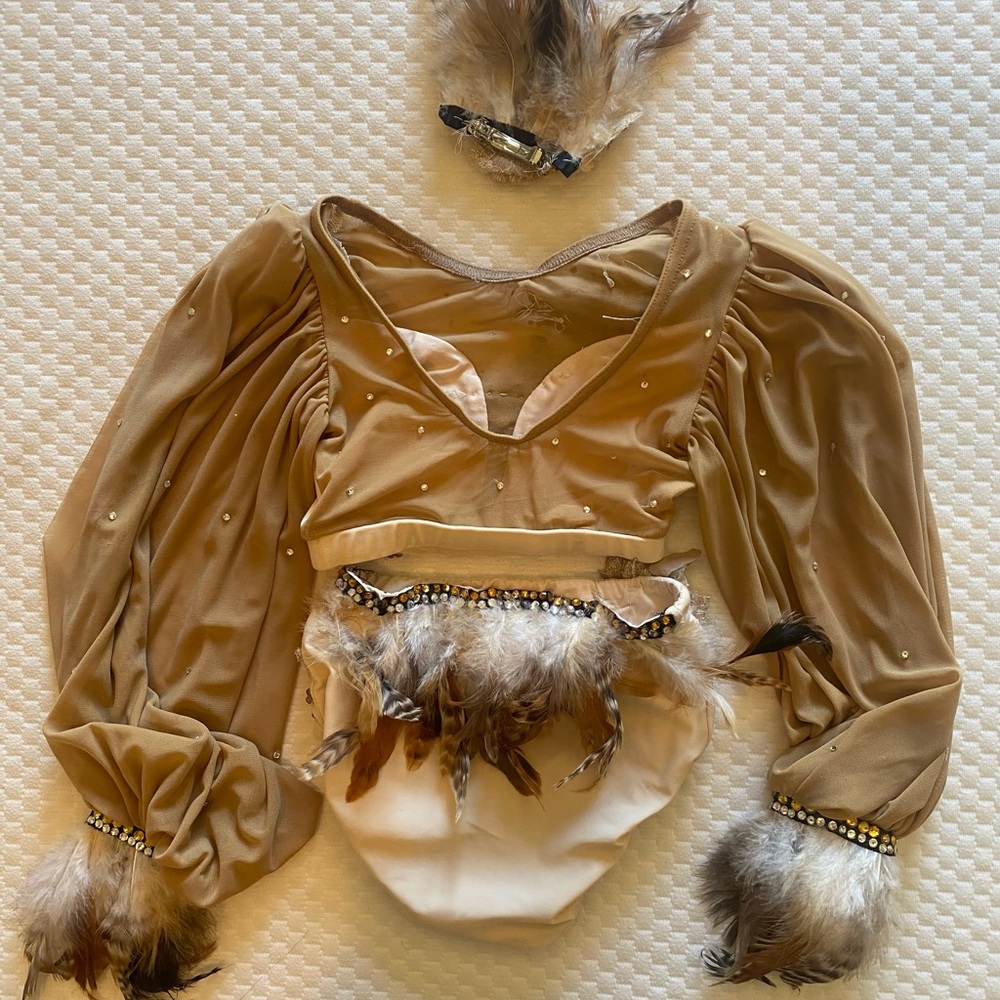 Custom youth small lyrical dance costume. Reverence base. “Crippled Bird”. - Picture 2 of 3